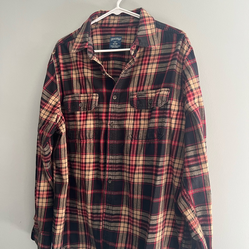 Plaid Button-Up Shirt